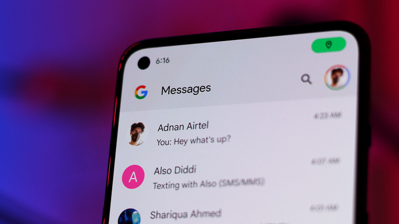 Google Messages app on Android