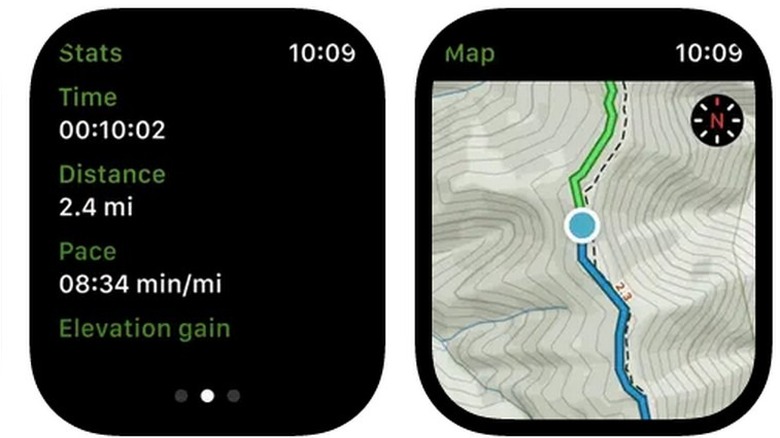 AllTrails app on Apple Watch