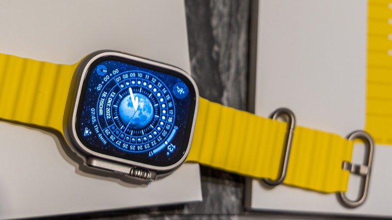 yellow Apple Watch Ocean Band