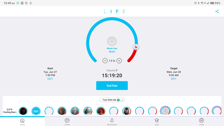 LIFE sample fasting timer