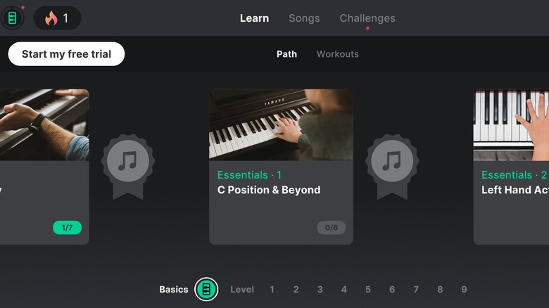 Piano by Yousician Learn tab 