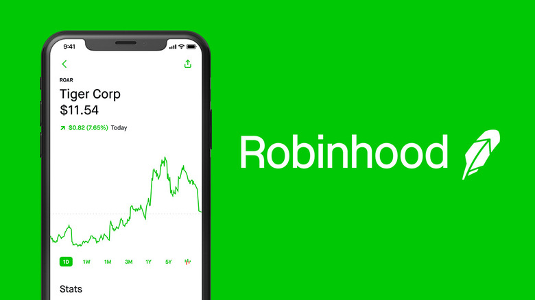 phone next to Robinhood logo