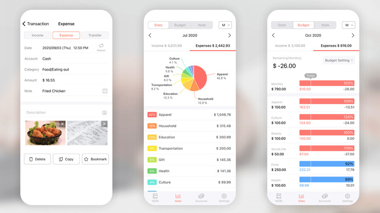 Money Manager app interface