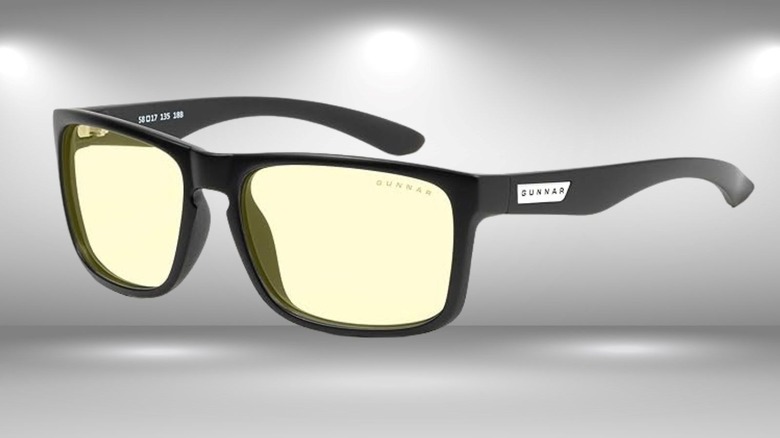 GUNNAR Optiks standard black frame with amber lenses