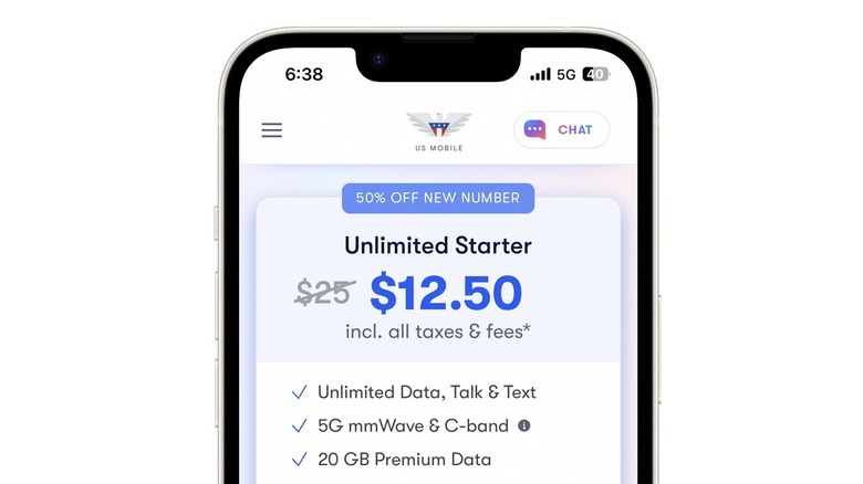 US Mobile Unlimited Starter plan