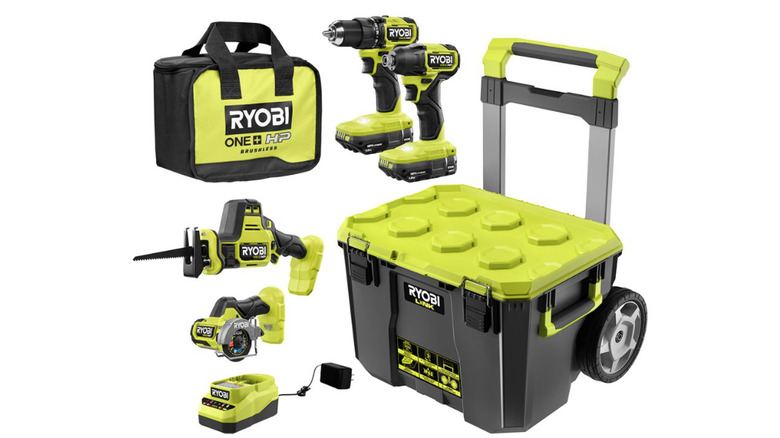 Ryobi 18V ONE+ HP Compact Brushless 4-Tool Combo Kit