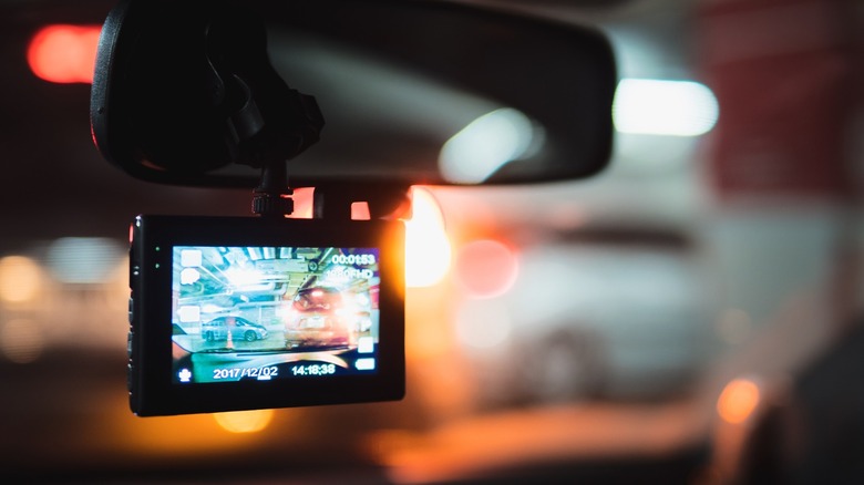 dash cam in parking garage