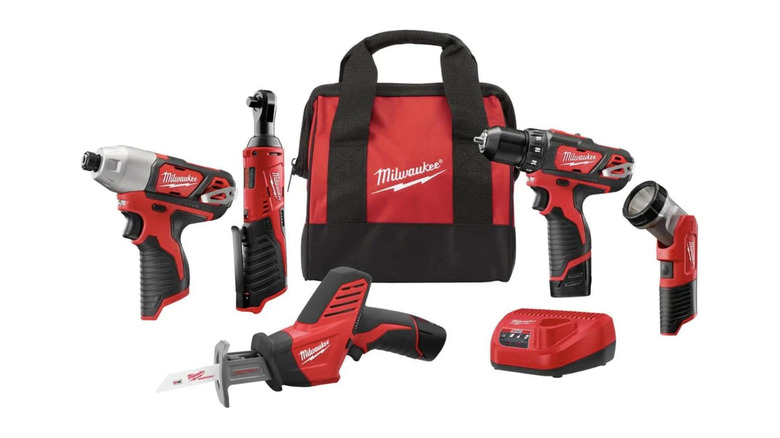 bundle of five milwaukee tools