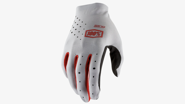 white 100% Sling MX gloves