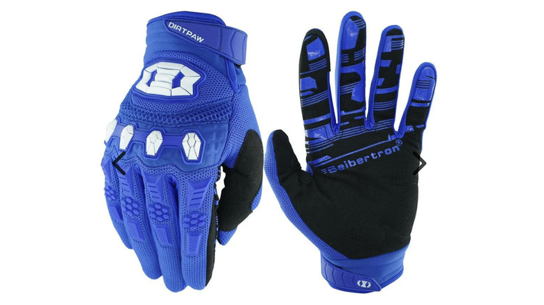 blue Seibertron Dirtpaw gloves 