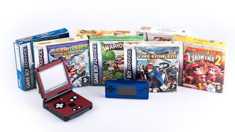 game boy advance with games