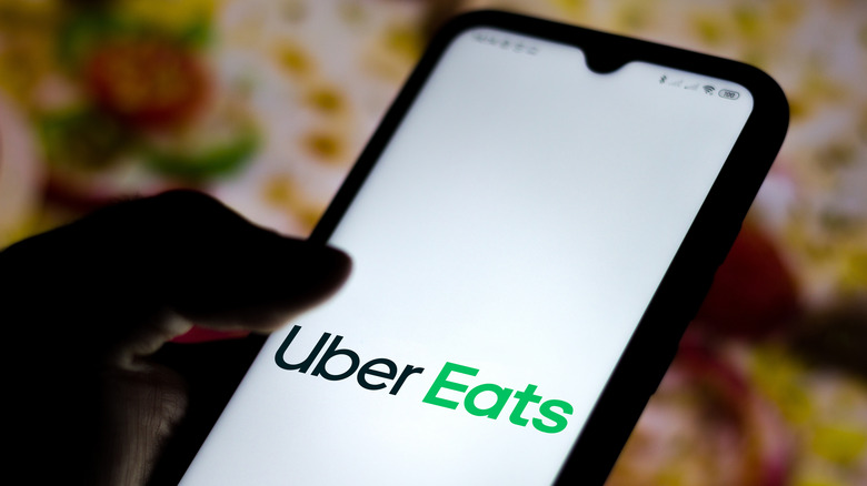 uber eats logo on smartphone