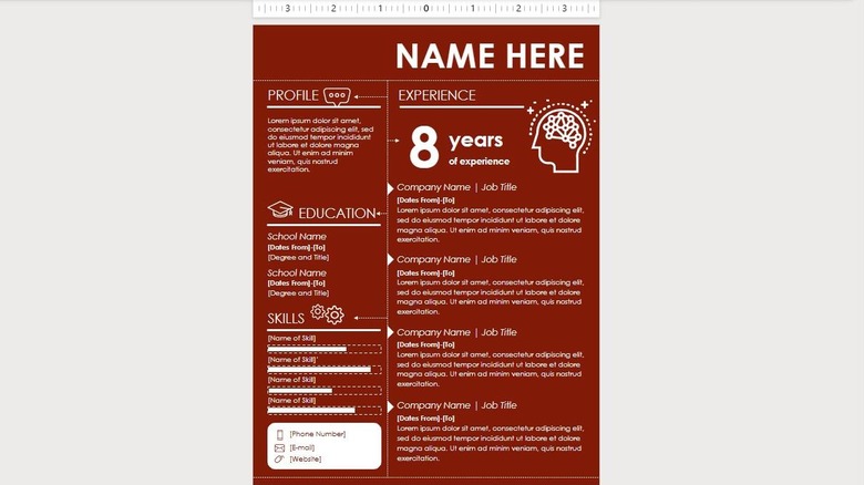 Infographic resume powerpoint