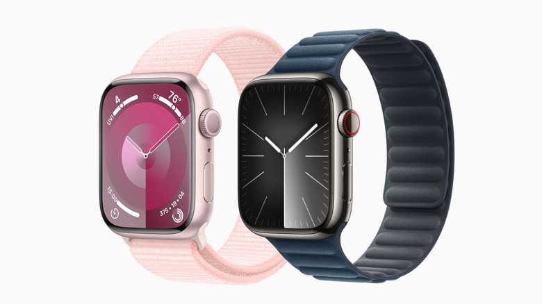 Apple Watch Series 9 pink black