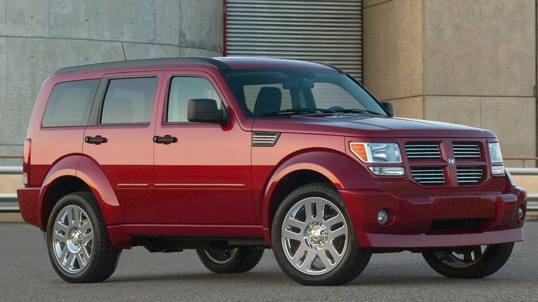 a red 2009 Dodge Nitro