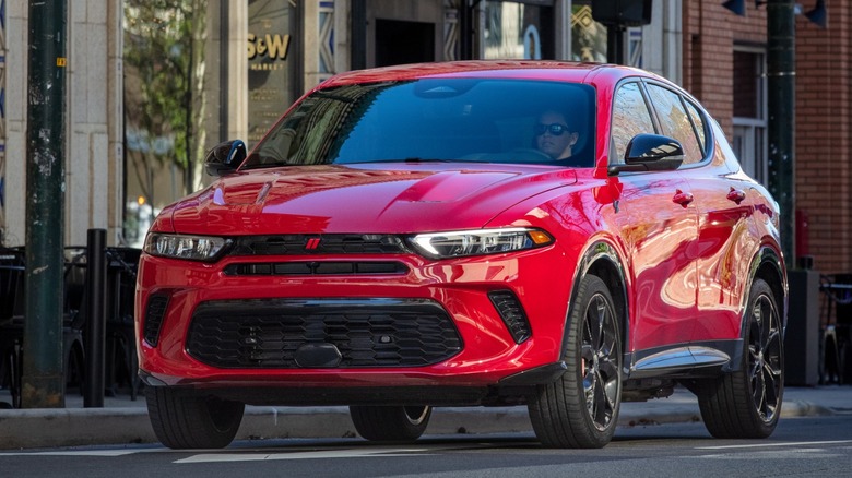 a red 2025 Dodge Hornet