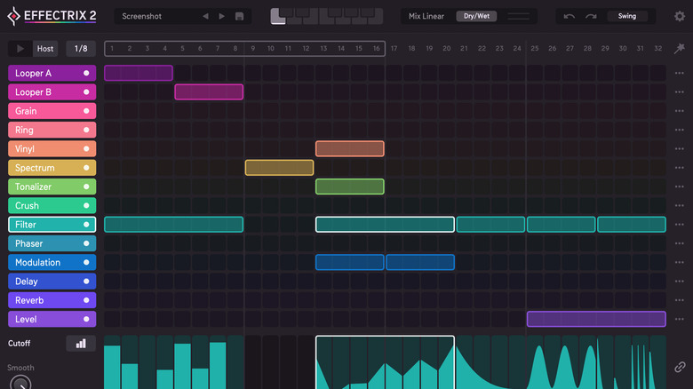 A screenshot of Sugar Bytes Effectrix 2 plugin