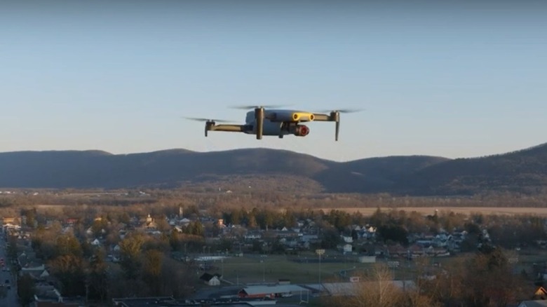 An Autel Robotics Evo Lite+ drone in flight