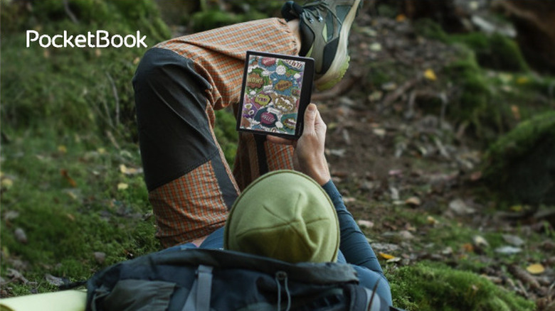 man reading with Pocketbook