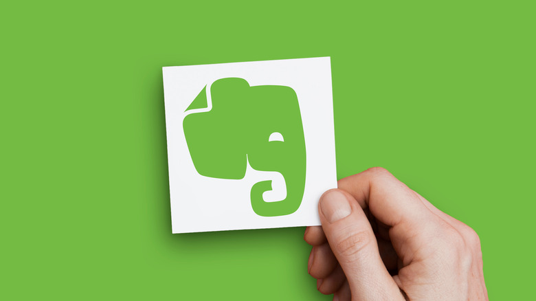 Evernote logo on card