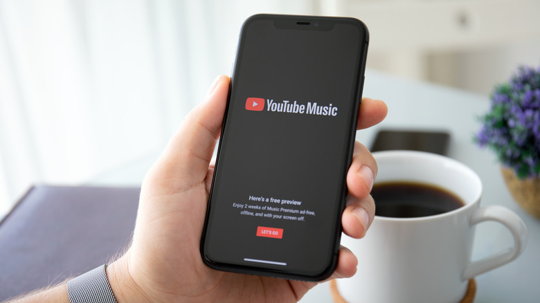 YouTube Music logo on iPhone