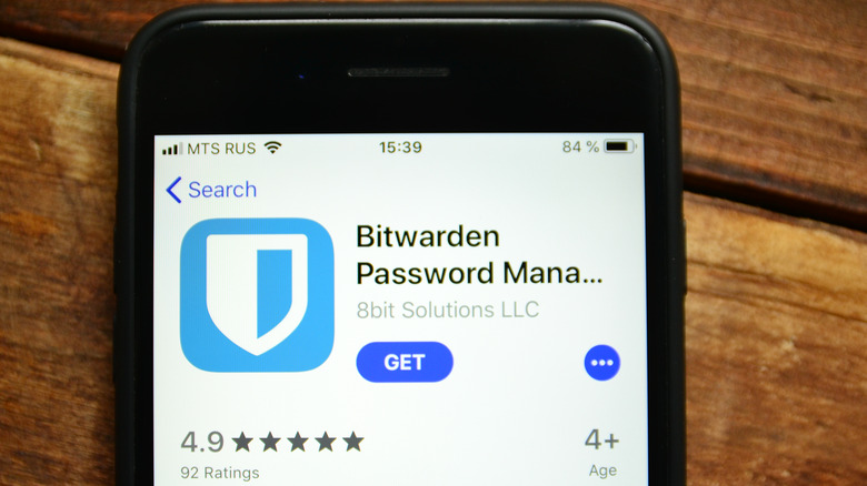 Bitwarden password manager on the App Store