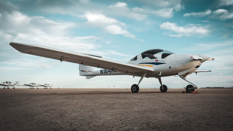 Diamond DA20 parked on the ramp