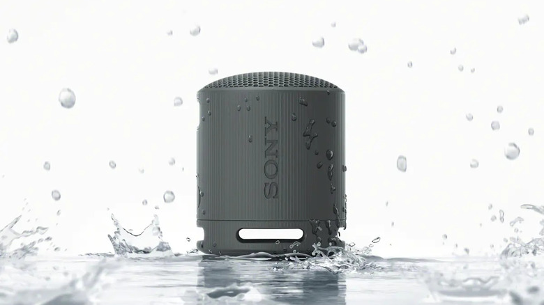 Sony SRS-XB100 with water splash