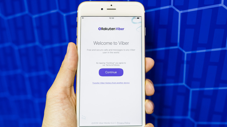 Viber app on a smartphone screen 