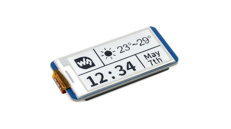 E-Paper display module showing time