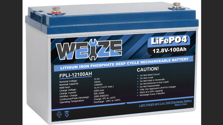 Weize 12V 100Ah LiFePO4 Lithium Battery