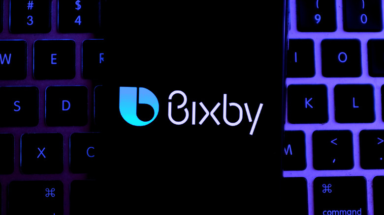 Samsung Bixby mascot on a mobile screen