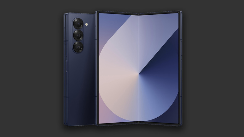 Navy Galaxy Z Fold 6 smartphone