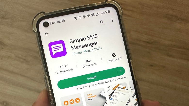 simple sms messenger android app