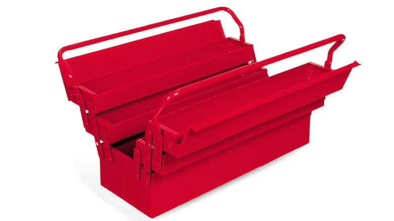 Red Snap-On Cantilever-style Metal Box