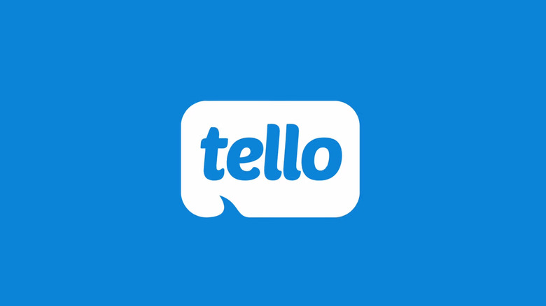 Tello logo on blue background