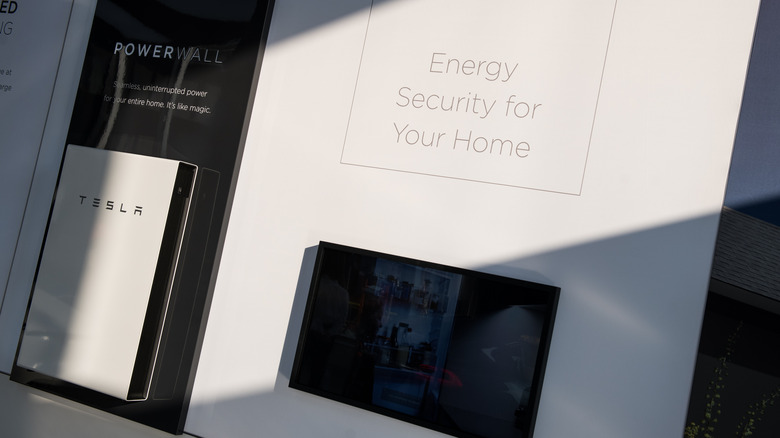 Tesla Powerwall on display