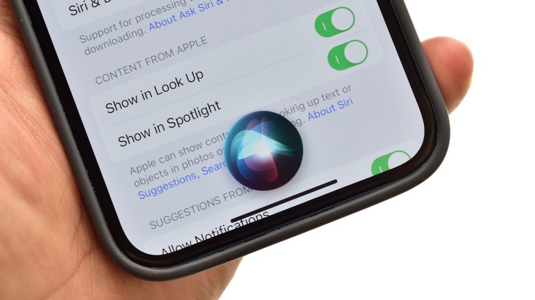 iPhone with Siri turned on
