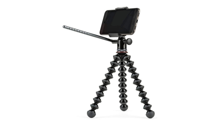 Joby tripod holding phone