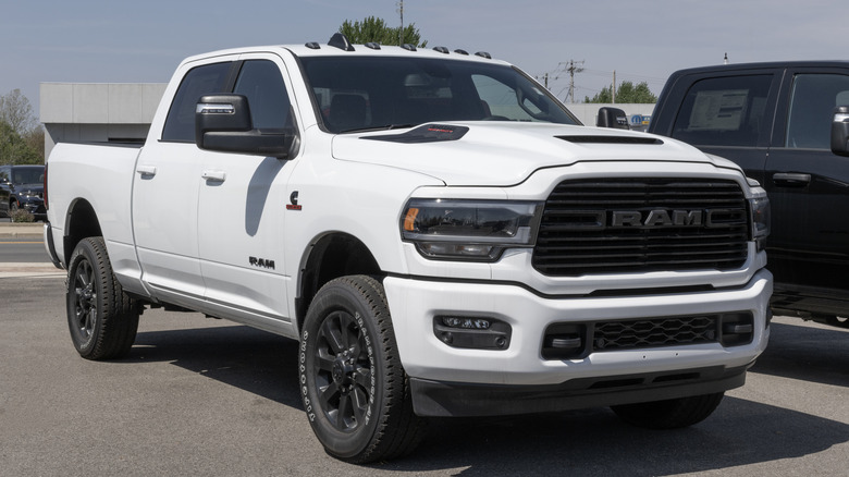 White Dodge Ram 2500