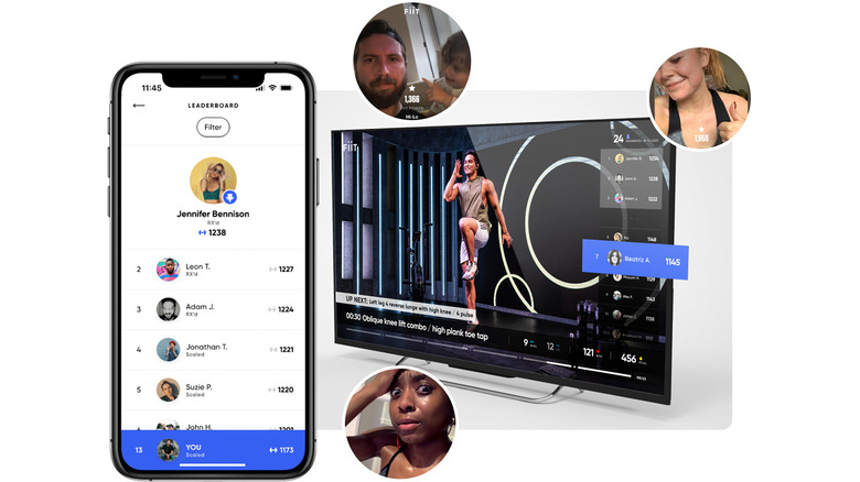 Leaderboard with scores on the Fiit app