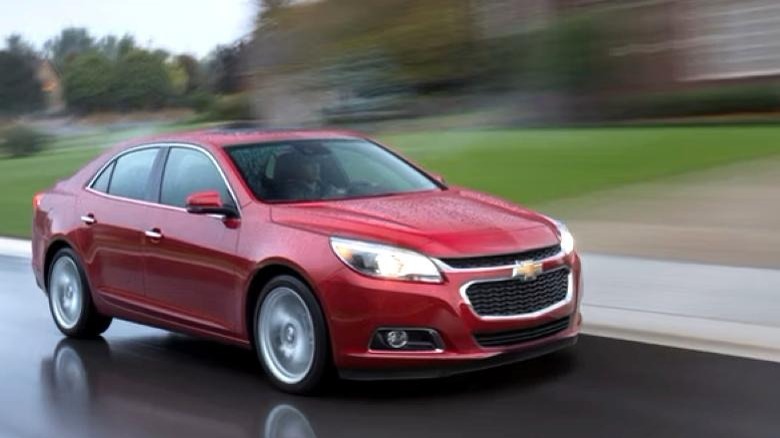 Front-right quarter shot of a 2015 Malibu