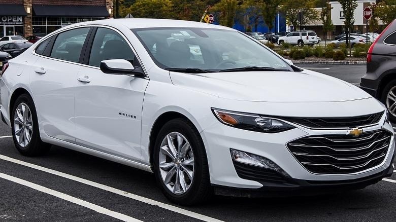 Front-right static shot of a 2019 Chevy Malibu