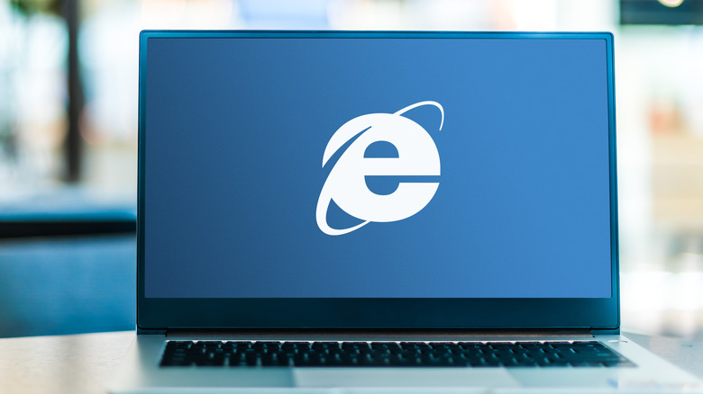 Internet Explorer browser on laptop.