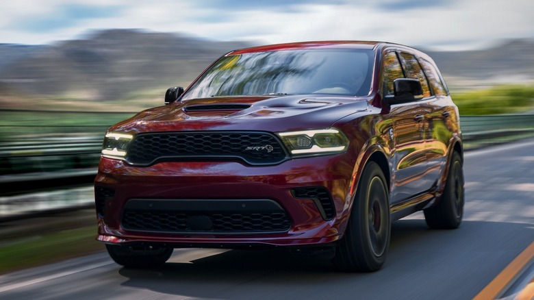 Dodge Durango Hellcat driving front end