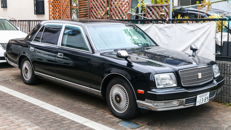 Toyota Century parked on Japanese street