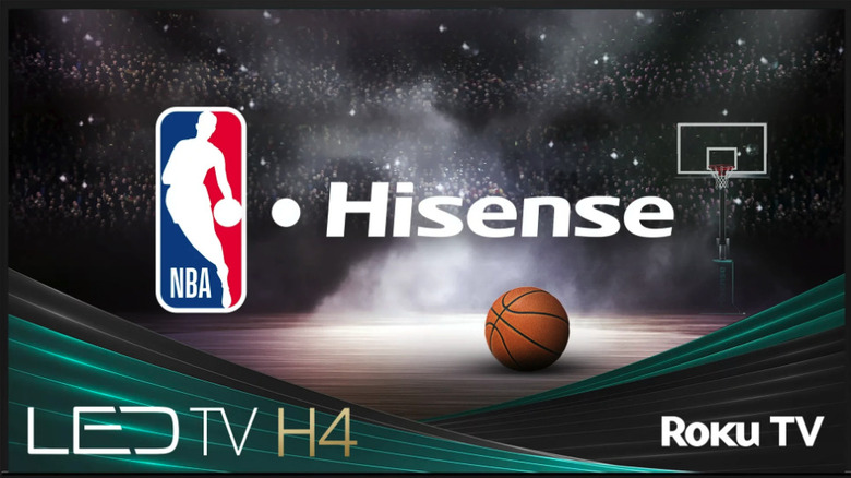 Hisense TV with NBA logo