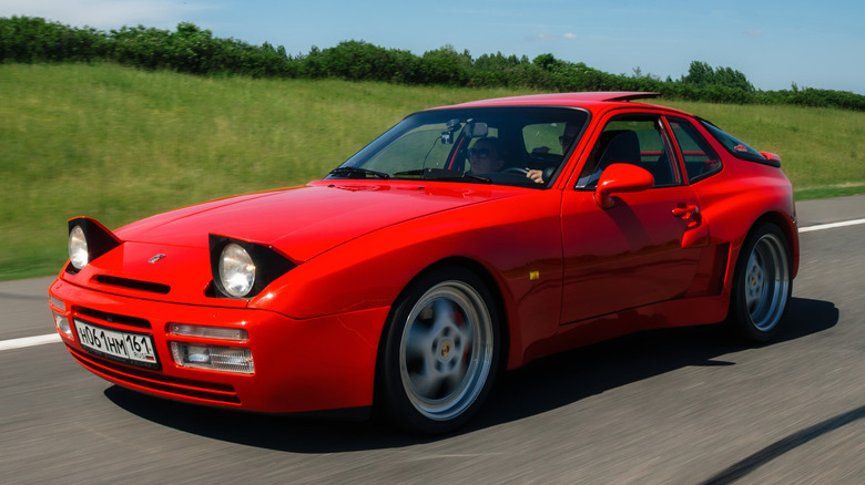 Porsche 944 driving