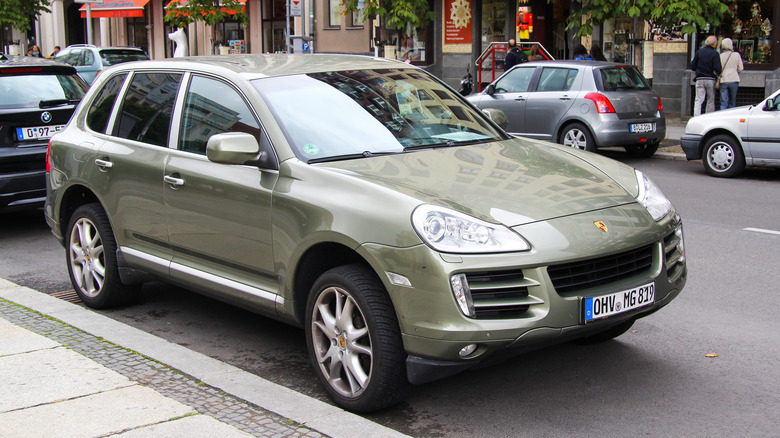 Porsche Cayenne on road