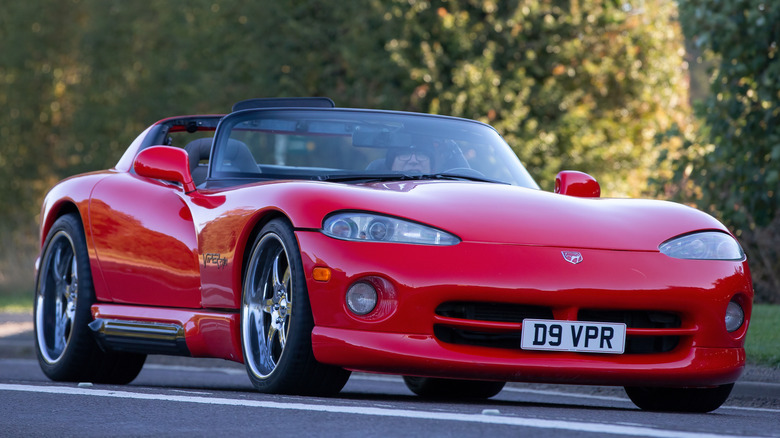 1998 Dodge Viper on road